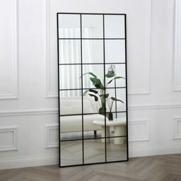 Home Garden Direct Aion - Full Length Window Mirror with Black Frame - 180x90 - thumbnail 1