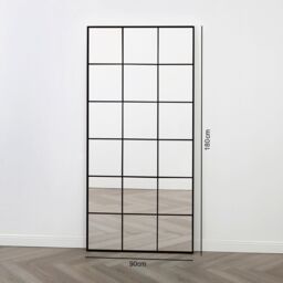 Home Garden Direct Aion - Full Length Window Mirror with Black Frame - 180x90 - thumbnail 3