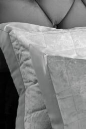 Catherine Lansfield 'Crushed Velvet' Pillowsham Pair in Silver - thumbnail 2