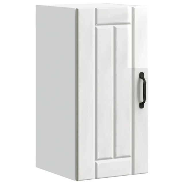 Berkfield Home Kitchen Wall Cabinet Lucca High Gloss White Engineered Wood - image 1