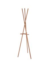 Orsina Minimalist Natural Wood Coat Stand, Functional Coat Rack Stand, Natural Bamboo Constructed Coat Stand - thumbnail 3