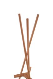 Orsina Minimalist Natural Wood Coat Stand, Functional Coat Rack Stand, Natural Bamboo Constructed Coat Stand - thumbnail 5