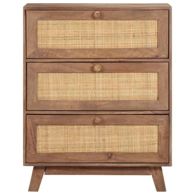 Berkfield Home Sideboard 61x35x76 cm Solid Mango Wood in Brown - Size: 61 x 35 x 76 cm - image 1