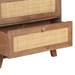 Berkfield Home Sideboard 61x35x76 cm Solid Mango Wood in Brown - Size: 61 x 35 x 76 cm - thumbnail 5