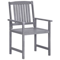 Berkfield Home Garden Chairs 4 pcs Solid Acacia Wood Grey