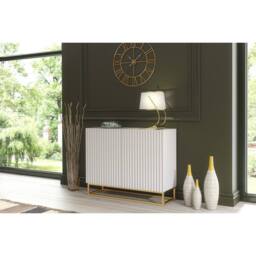 Creative Furniture Ripple Sideboard 100cm - White with Fluted Doors - thumbnail 6