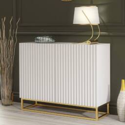 Creative Furniture Ripple Sideboard 100cm - White with Fluted Doors - thumbnail 5