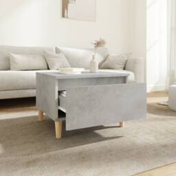 Berkfield Home Side Table Concrete Grey 50x46x35 cm Engineered Wood - Size: 50 x 46 x 35 cm - thumbnail 3