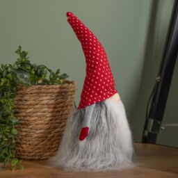 Samuel Alexander 34cm Festive Gonk Cuddly Santa Indoor Christmas Plush Decoration in Spotty Hat in Red - thumbnail 8