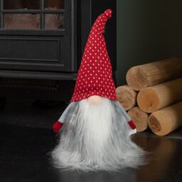 Samuel Alexander 34cm Festive Gonk Cuddly Santa Indoor Christmas Plush Decoration in Spotty Hat in Red - thumbnail 3