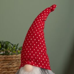 Samuel Alexander 34cm Festive Gonk Cuddly Santa Indoor Christmas Plush Decoration in Spotty Hat in Red - thumbnail 5