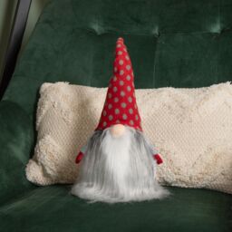 Samuel Alexander 34cm Festive Gonk Cuddly Santa Indoor Christmas Plush Decoration in Spotty Hat in Red - thumbnail 4