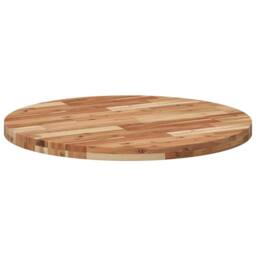 Berkfield Home Table Top Round √ò80x4 cm Solid Wood Acacia in Brown - Size: 80x4 cm - thumbnail 5
