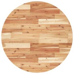 Berkfield Home Table Top Round √ò80x4 cm Solid Wood Acacia in Brown - Size: 80x4 cm - thumbnail 3