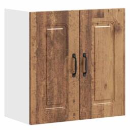 Berkfield Home Kitchen Wall Cabinet Kalmar Old Wood Engineered Wood in Brown - thumbnail 1