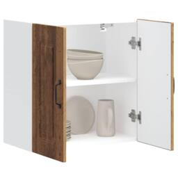 Berkfield Home Kitchen Wall Cabinet Kalmar Old Wood Engineered Wood in Brown - thumbnail 4