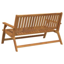 Berkfield Home Garden Bench 122.5x77x74 cm Solid Acacia Wood in Brown - thumbnail 4