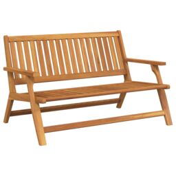 Berkfield Home Garden Bench 122.5x77x74 cm Solid Acacia Wood in Brown - thumbnail 2