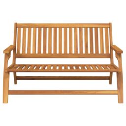Berkfield Home Garden Bench 122.5x77x74 cm Solid Acacia Wood in Brown - thumbnail 5