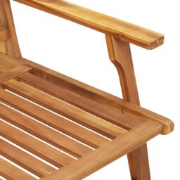 Berkfield Home Garden Bench 122.5x77x74 cm Solid Acacia Wood in Brown - thumbnail 7