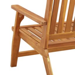 Berkfield Home Garden Bench 122.5x77x74 cm Solid Acacia Wood in Brown - thumbnail 9