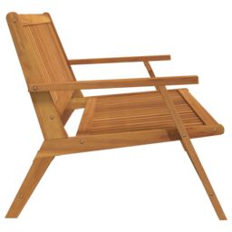 Berkfield Home Garden Bench 122.5x77x74 cm Solid Acacia Wood in Brown - thumbnail 6