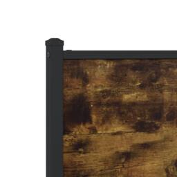 Berkfield Home Metal Bed Frame without Mattress Smoked Oak 90x190 cm Single in Brown - thumbnail 9