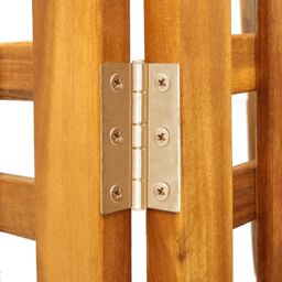 Berkfield Home 3-Panel Room Divider 121x2x170 cm Solid Acacia Wood in Brown - Size: 121 x 2 x 170 cm - thumbnail 6