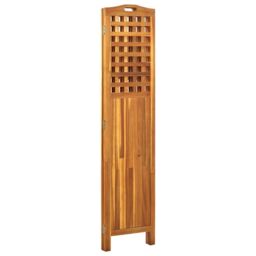 Berkfield Home 3-Panel Room Divider 121x2x170 cm Solid Acacia Wood in Brown - Size: 121 x 2 x 170 cm - thumbnail 4