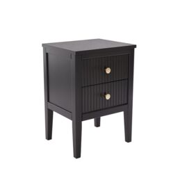 Cabinet Bits Bellaria 2 Drawer Bedside Table in Black - thumbnail 2