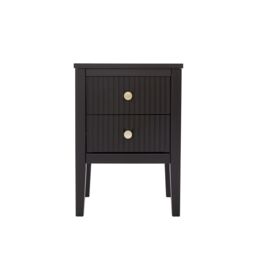 Cabinet Bits Bellaria 2 Drawer Bedside Table in Black - thumbnail 3