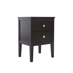 Cabinet Bits Bellaria 2 Drawer Bedside Table in Black - thumbnail 4