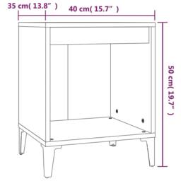 Berkfield Home Bedside Cabinets 2 pcs Concrete Grey 40x35x50 cm - Size: 40 x 35 x 50 cm - thumbnail 9