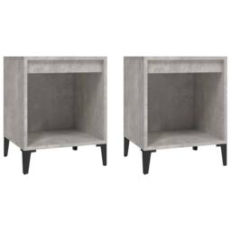 Berkfield Home Bedside Cabinets 2 pcs Concrete Grey 40x35x50 cm - Size: 40 x 35 x 50 cm - thumbnail 1