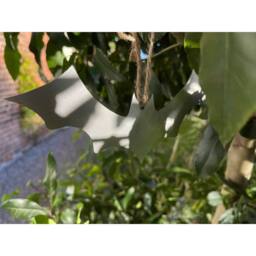 Poppyforge Hanging Bat Garden Art (Pack of 3) - W20 x H8 cm in Silver - thumbnail 2
