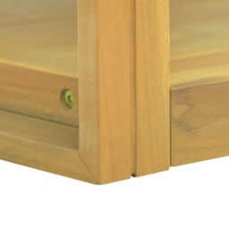 Berkfield Home Wall-mounted Bathroom Cabinet 90x45x35 cm Solid Wood Teak in Brown - Size: 90 x 45 x 35 cm - thumbnail 5