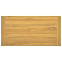 Berkfield Home Wall-mounted Bathroom Cabinet 90x45x35 cm Solid Wood Teak in Brown - Size: 90 x 45 x 35 cm - thumbnail 4