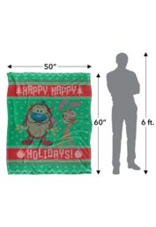 Ren & Stimpy Ren & Stimpy Swearter Silky Touch Super Soft Throw Blanket 152 X 127 cm in White - thumbnail 5