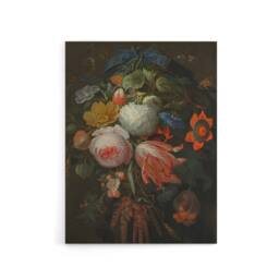 "Artery8 Hanging Bouquet of Flowers Abraham Mignon Canvas Wall Art - Size: W18"" x H24""" - thumbnail 1