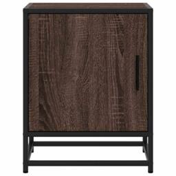 Berkfield Home Elegant Bedside Cabinet Brown Oak 40x31x50 cm Engineered Wood and - Size: 40 x 31 x 50 cm - thumbnail 5