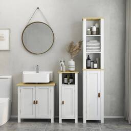 Kelvenix Bathroom Under Sink Cabinet in White - thumbnail 4