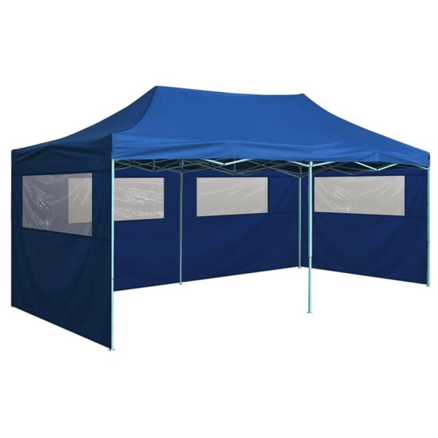 Berkfield Home Professional Folding Party Tent with 4 Sidewalls 3x6 m Steel Blue - image 1