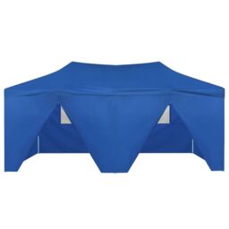 Berkfield Home Professional Folding Party Tent with 4 Sidewalls 3x6 m Steel Blue - thumbnail 3