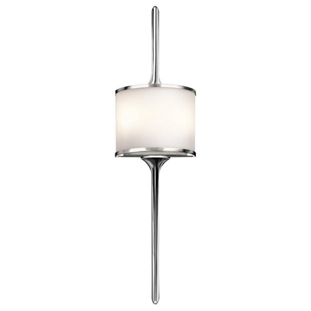 Netlighting Mona 2 Light Indoor Wall Light Polished Chrome G9 in Grey - image 1