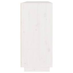 Berkfield Home Sideboard White 110x34x75 cm Solid Wood Pine - Size: 110 x 34 x 75 cm - thumbnail 4