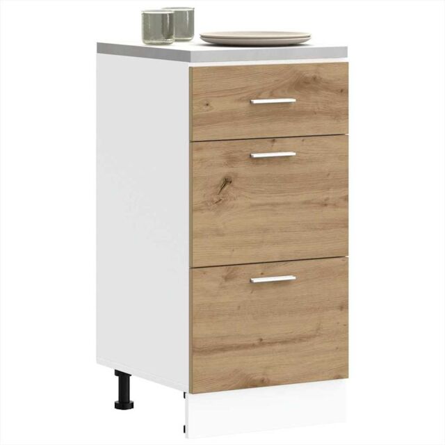 Berkfield Home Bottom Cabinet Artisan Oak 40x46x81.5 cm Engineered Wood in Brown - image 1
