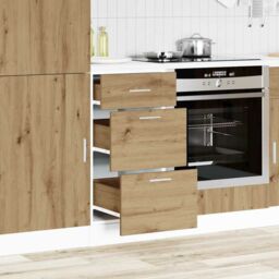 Berkfield Home Bottom Cabinet Artisan Oak 40x46x81.5 cm Engineered Wood in Brown - thumbnail 3