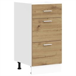 Berkfield Home Bottom Cabinet Artisan Oak 40x46x81.5 cm Engineered Wood in Brown - thumbnail 2