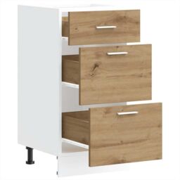Berkfield Home Bottom Cabinet Artisan Oak 40x46x81.5 cm Engineered Wood in Brown - thumbnail 5