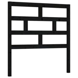 Berkfield Home Bed Headboard Black 96x4x100 cm Solid Wood Pine - Size: 96 x 4 x 100 cm - thumbnail 2
